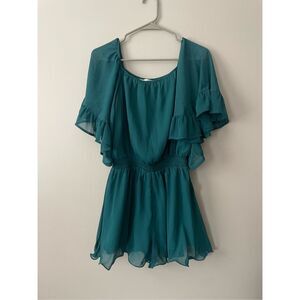 The Impeccable Pig XS Green Women's Romper NEW